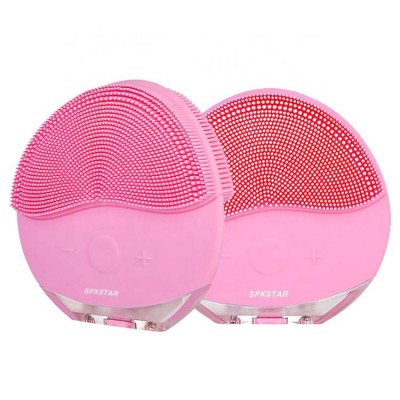 Mini Portable Waterproof Sonic Face Cleansing Washing Machine Massage Brush Electric Silicone Facial Cleanser Brush